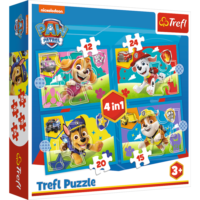 TREFL PAW PATROL Pužļu komplekts 4in1