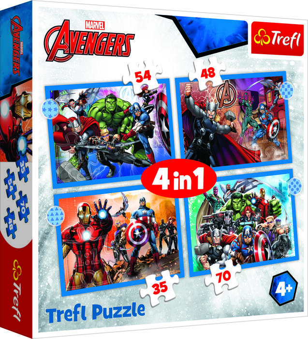 TREFL AVENGERS Pužļu komplekts 4 in
