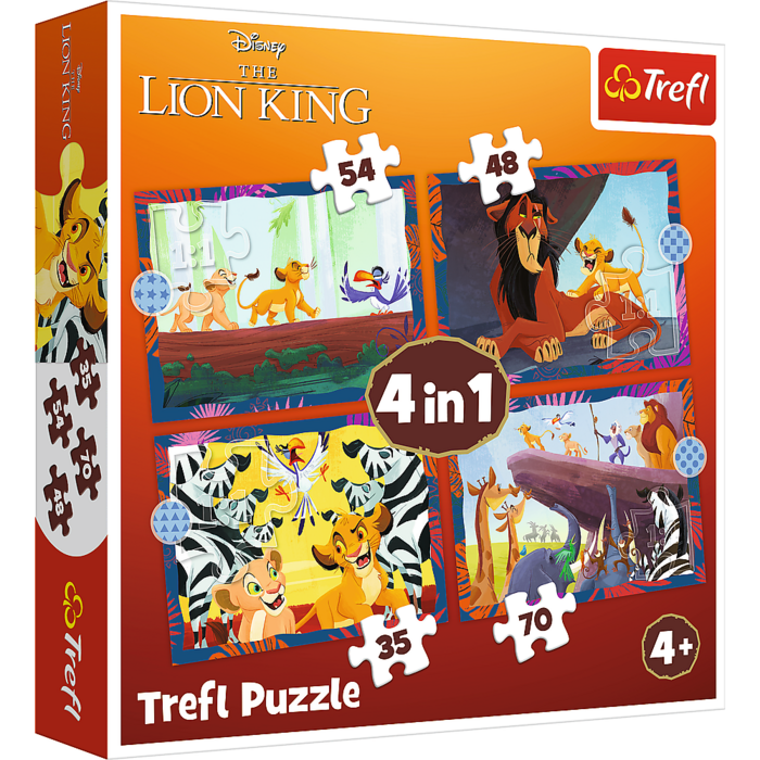 TREFL DISNEY Pužļu komplekts 4in1 Karalis