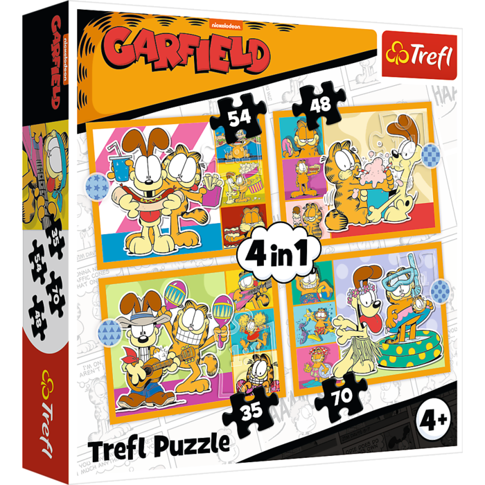TREFL GARFIELD Комплект пазлов 4в1 Гарфилд (34673T)