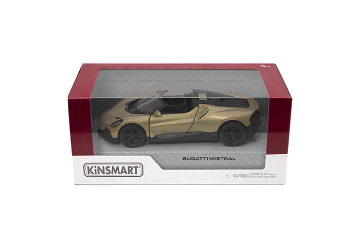 KINSMART Die-Cast modelis Bugatti Mistral, izmērs