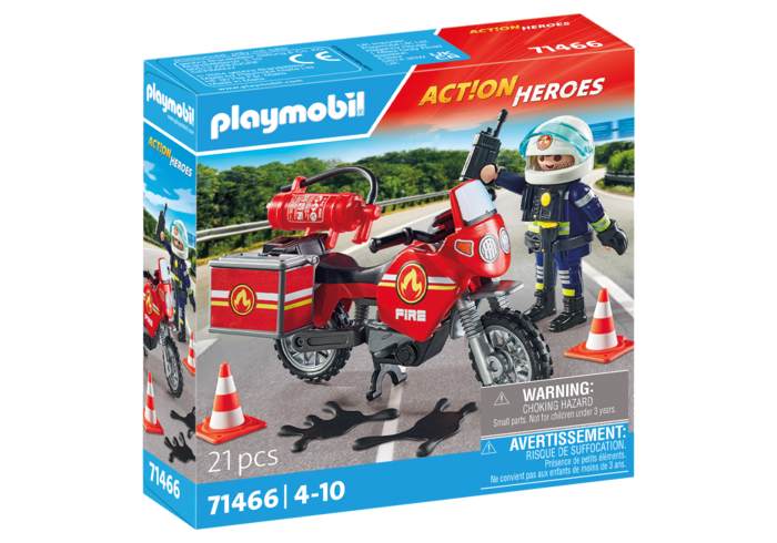 PLAYMOBIL ACTION HEROES Ugunsdzēsēju motocikls un