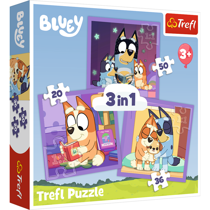 TREFL BLUEY Pužļu komplekts 3in1 (34895T)