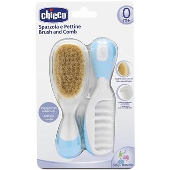 CHICCO Гребешок и щетка для волос, голубая (06569.20)