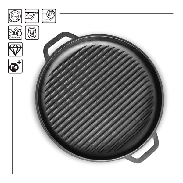 BRIZOLL Vāks-grillpanna čuguna 400 mm ТМ