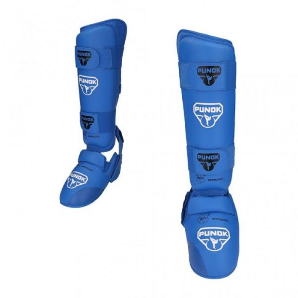 Punok Защита голени и стопы Shin-step Protection WKF синяя