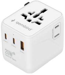 Adapteris Gembird universal travel adapter 20W
