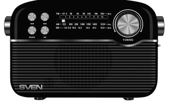 Radio uztvērējs Sven RP-500 Black (SRP-500B)