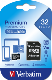 Atmiņas karte Verbatim Premium U1 MicroSDHC 32GB + Adapter (44083V)