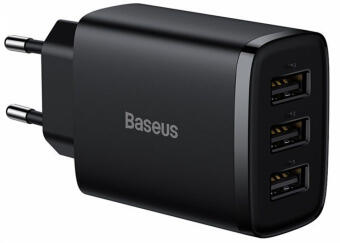 Lādētājs Baseus Compact Charger 3U Black
