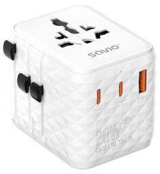 Strāvas adapteris SAVIO Travel adapter Universal