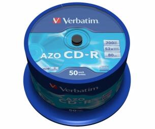 Matricas CD-R AZO Verbatim 700MB 52x Crystal (43343V)
