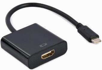 Adapteris Gembird USB Type-C Male - HDMI Female 4K@60Hz 15cm Black (A-CM-HDMIF-04)