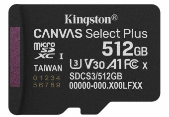 Atmiņas karte Kingston MicroSDXC 512GB Canvas