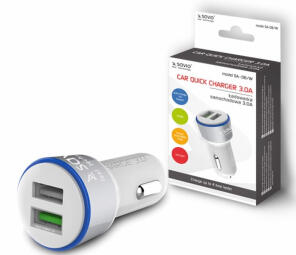 Lādētājs Savio Car Quick Charge Charger