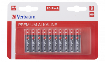 Baterijas Verbatim AAA Premium Alkaline 20-Pack 1.5V (49876V)