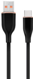 Kabelis Gembird Premium silicon USB-A Male - USB Type-C Male 1.5m Black (CC-USB2S-AMCM-1.5M-BK)