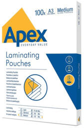 Laminēšanas plēve Fellowes APEX 100gab Glossy