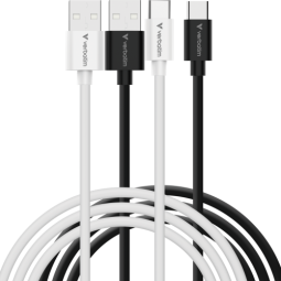Kabelis Verbatim Essentials Sync&Charge Black and White 18W 1m 2-pack (32393V)