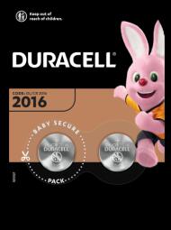 Baterijas Duracell CR2016 2 pack (5000394203884)