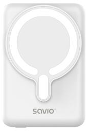 Enerģijas krātuve SAVIO Power Bank Magnetic 10000mAh 20W White (BA-13)