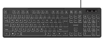 Klaviatūra Savio KB-04 Backlit (KB-04)