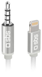 Adapteris SBS 3.5mm jack Male - Lightning Male 1m White (TEADAPTIPJACK35W)