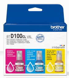 Tinte Brother BTD100CL Yellow Cyan Magenta (BTD100CLVAL)
