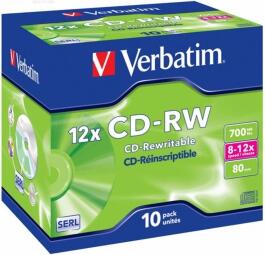 Matricas CD-RW SERL Verbatim 700MB 10x-12x