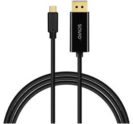 Kabelis SAVIO USB-C - DisplayPort 1