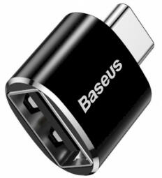 Adapteris Baseus USB Type-C Male - USB-A Black (CATOTG-01)