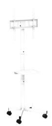 TV stiprinājums Gembird 32" - 55" TV floor stand with caster wheels White (TVS-55T-03-W)