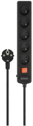 Pagarinātājs Savio Surge Protection Power Strip 5 sockets 5m (LZ-18)