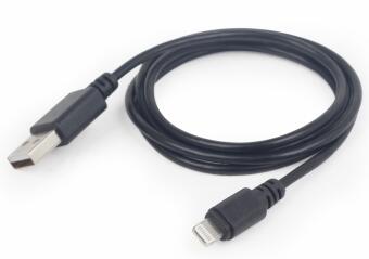 Kabelis Gembird USB Male - Apple Lightning Male 1m Black (CC-USB2-AMLM-1M)