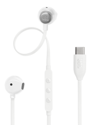 Austiņas JBL Tune 305C USB-C Baltas (JBLT305CWHT)