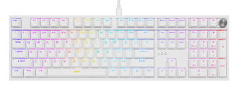 Klaviatūra Genesis Thor 404 RGB White Outemu Peach Silent (NKG-2300)
