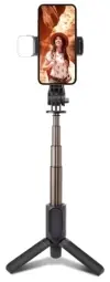 Selfie kāts SBS Universal 70cm Led light Tripod (TESELFIETRIPODPROBTK)