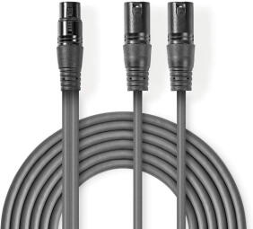 Kabelis Nedis 2x XLR M -