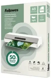Laminēšanas plēves Fellowes Eco 100gab Matte