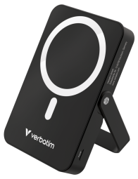 Enerģijas krātuve Verbatim Charge n Go 10000mAh Magnetic Wireless Charge Black ar Statīvu (32264V)