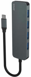USB Centrmezgls Savio AK-54 4-Port USB-C 3.1 Gen 1 (AK-54)