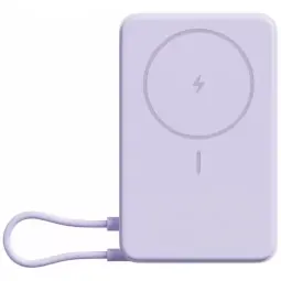 Ārēja baterija Xiaomi 10000mAh Violets Magnetic integrēts USB Type-C bezvadu (BHR08PAGL)