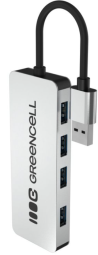 USB hubs Greencell 4 PORT USB-A 3.0 (HUB-GC-A4A)