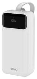 Enerģijas krātuve Savio Power Bank 30000mAh White (BA-11)