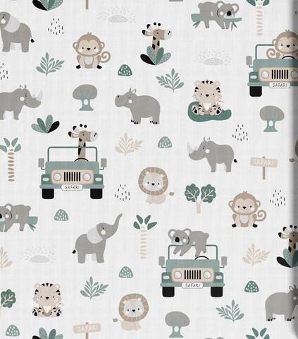 Autiņš marles ZOO SAFARI 70x80 cm