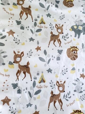 Miniania Autiņš flaneļa DEER&Co 70x80 cm