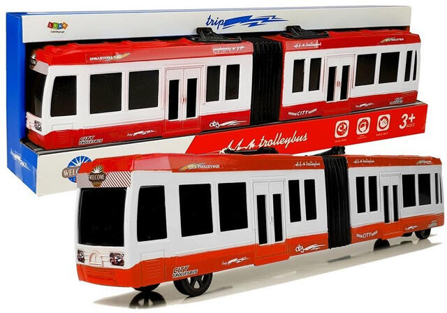 LEAN TOYS Autobuss savienotais, ar piedziņu