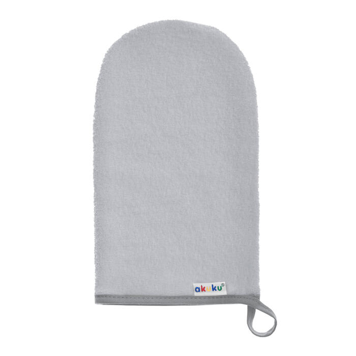Frotē cimdiņš mazgāšanai AKUKU A1128 GREY