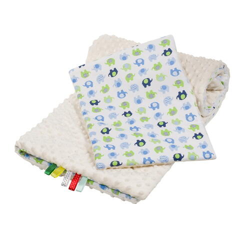 Bocioland Sega 75x100+spilvens 35x30 Blue Elephants