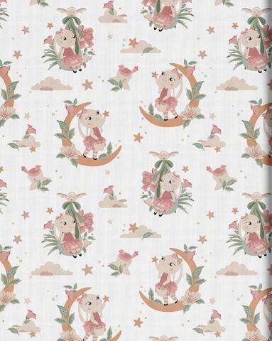 -PL- Autiņš marles BUNNY STAR 70x80